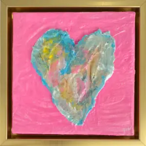 pink textured heart