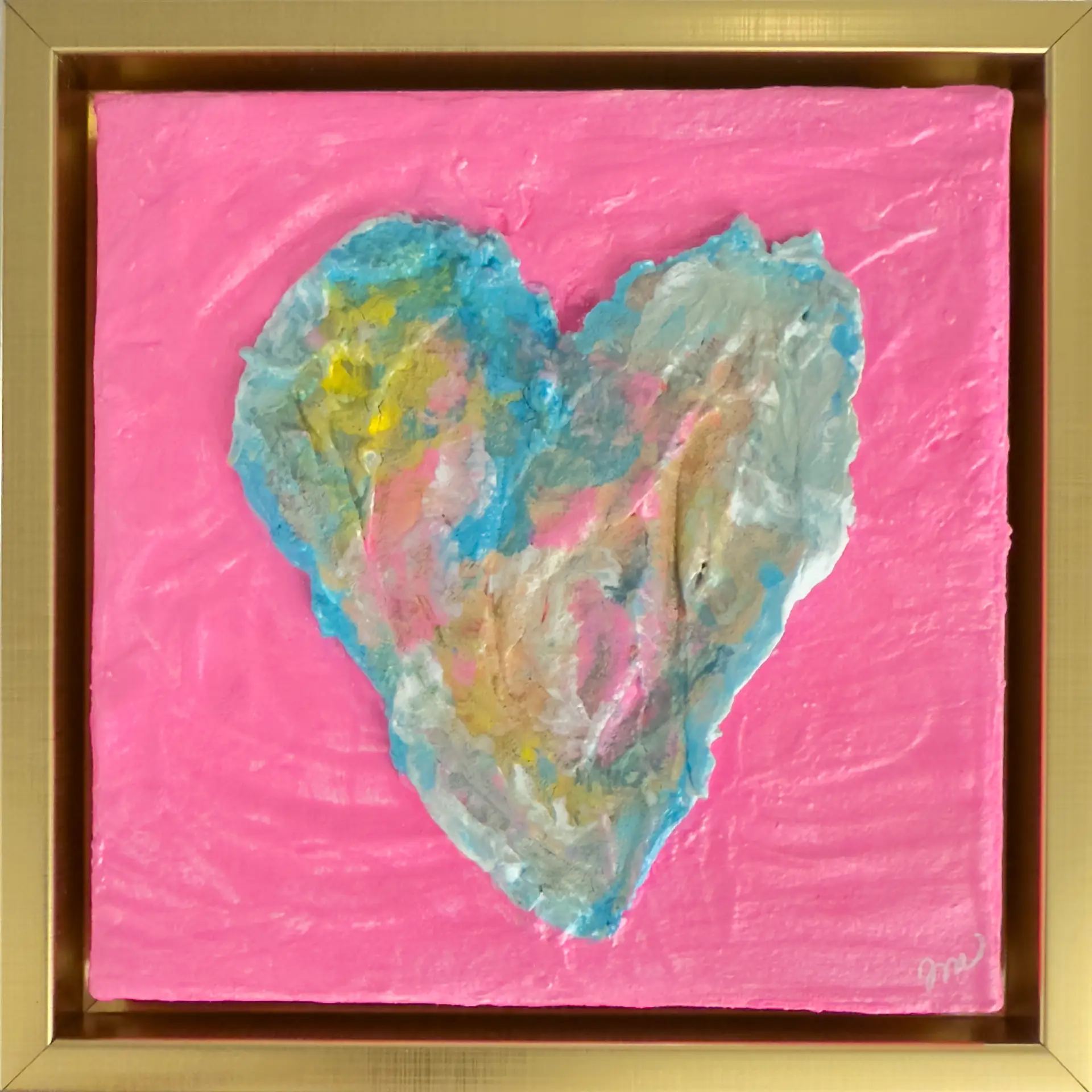 pink textured heart pink textured heart